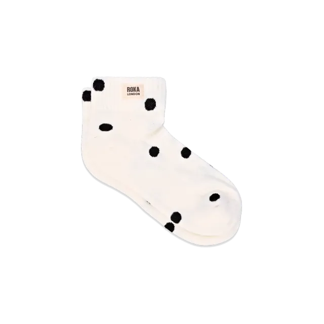 Roka London Wembley ankelstrømper marshmallow dot 36-42