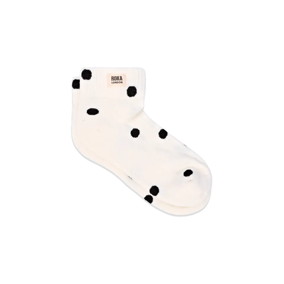 Roka London Wembley ankelstrømper marshmallow dot 36-42