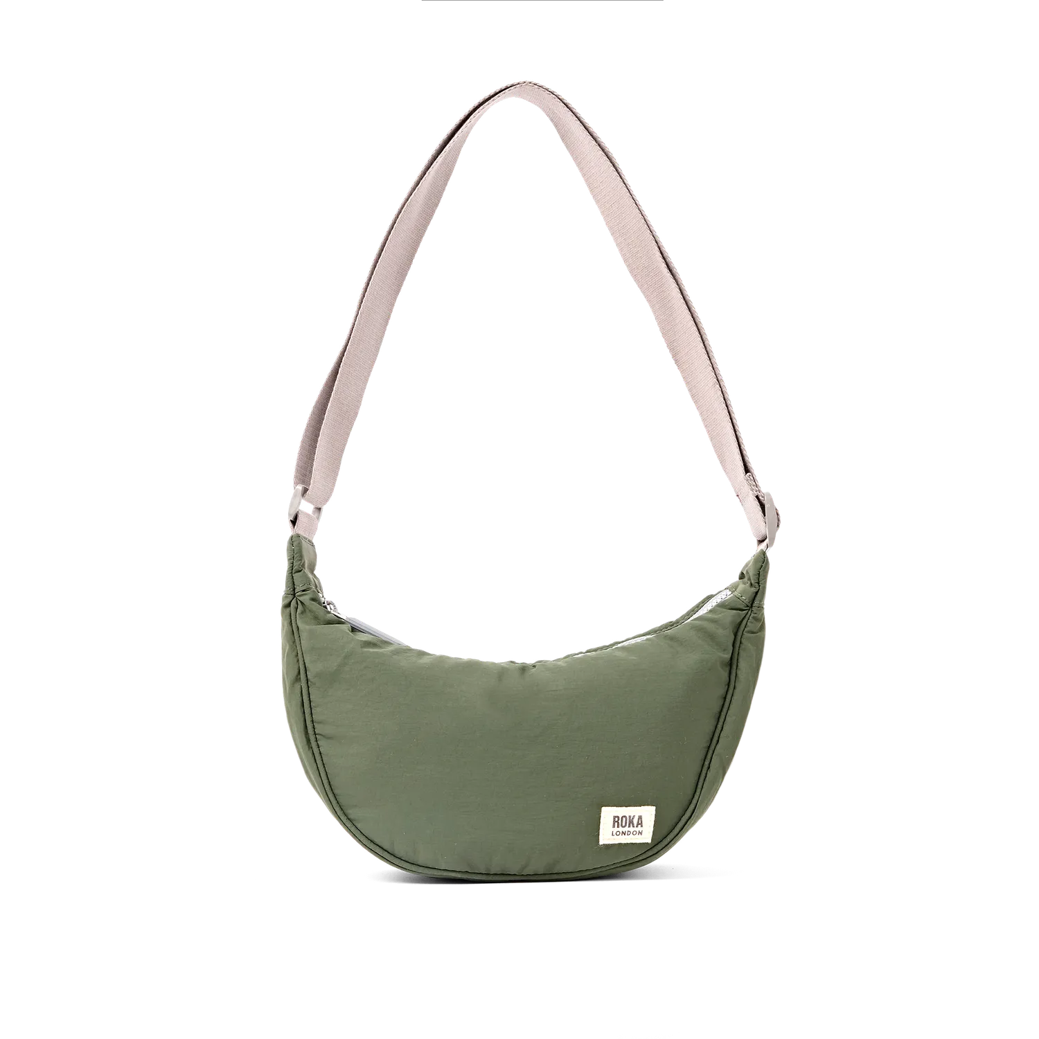Roka London Farringdon half moon taske small olive
