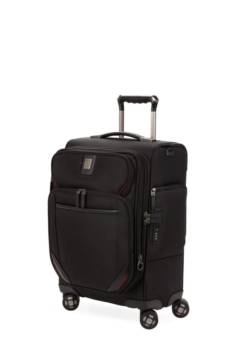 Swissgear 7878 Large Checked Spinner kuffert Sort USB