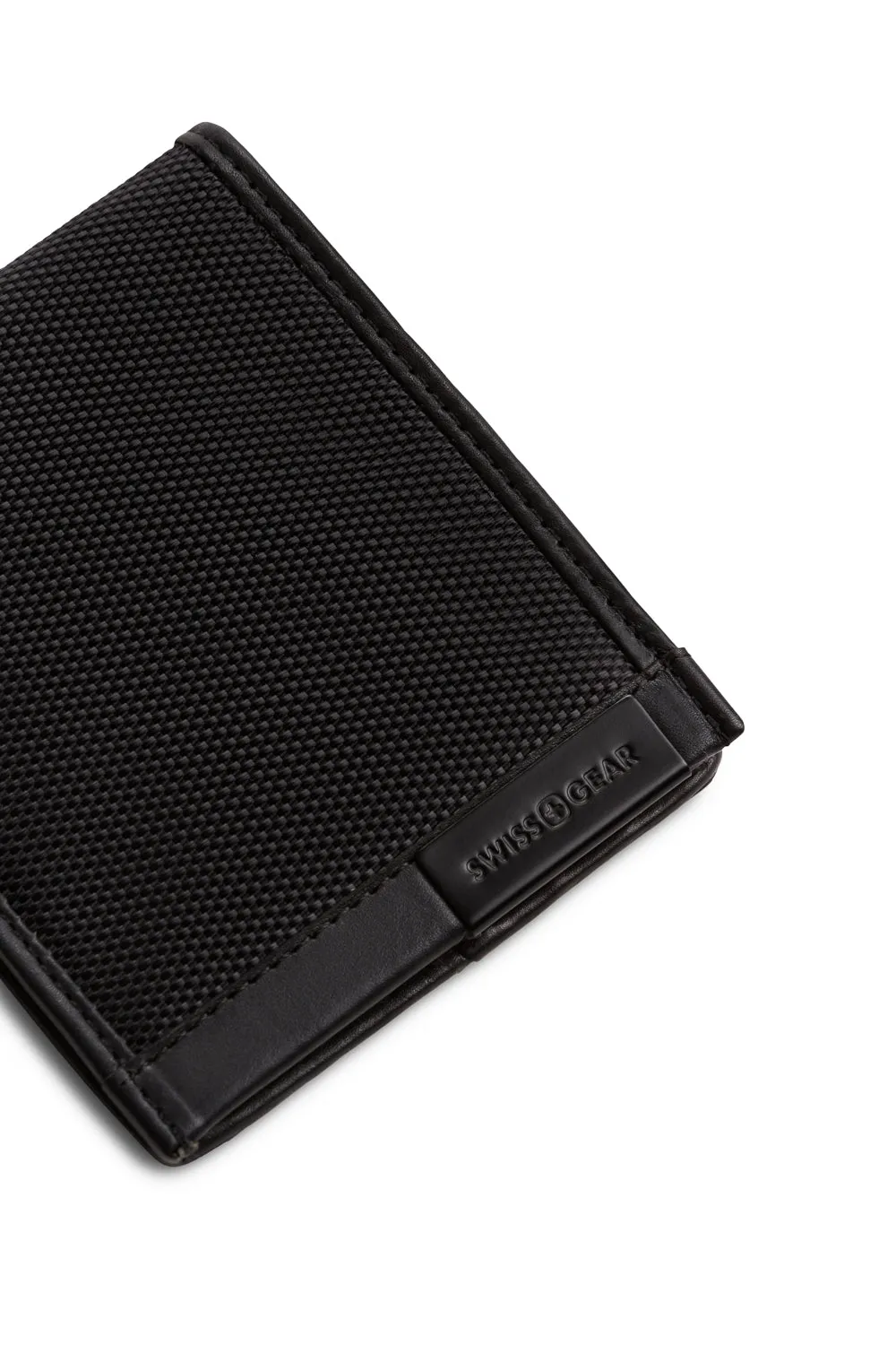 Swissgear Nylon Inlay bifold pung sort nylon læder