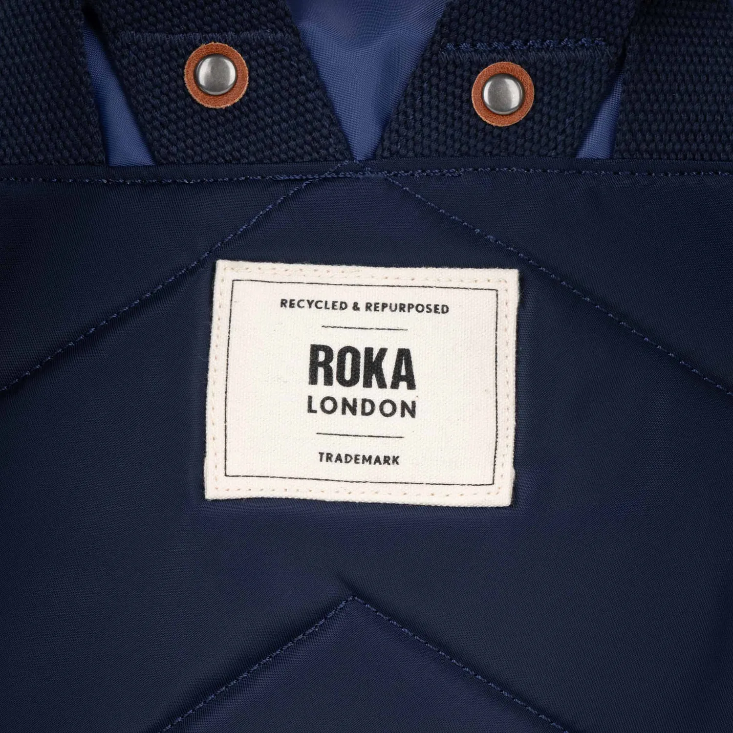 Roka London Canfield roll top rygsæk indigo medium vandtæt