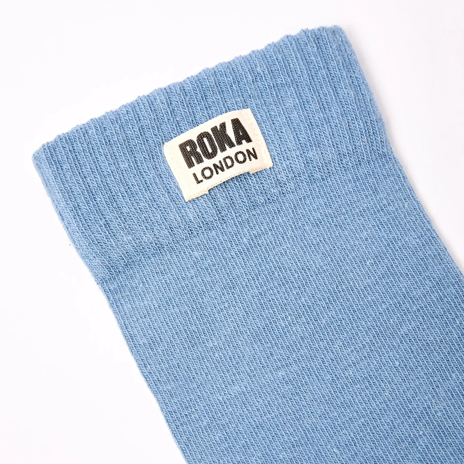 Roka London Wimbledon crew strømper Airforce økologisk bomuld