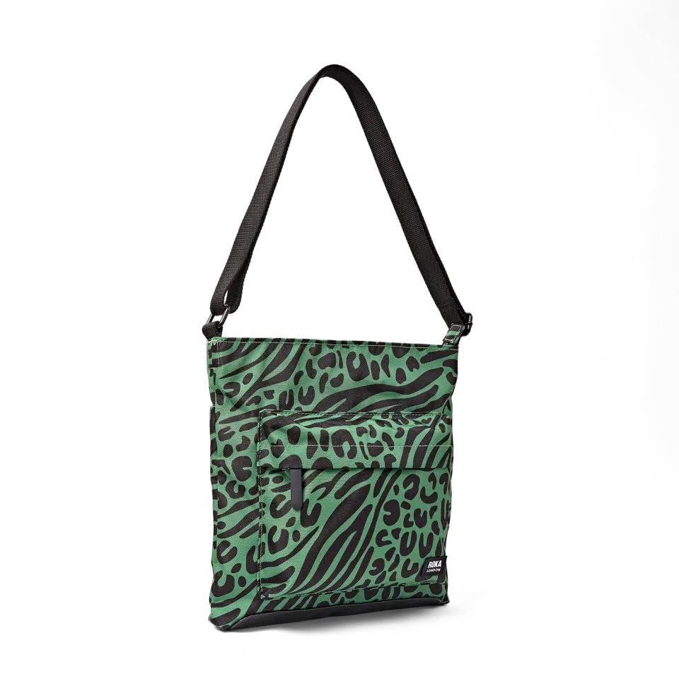 Roka London Kennington crossbody taske Animal Artichoke Medium