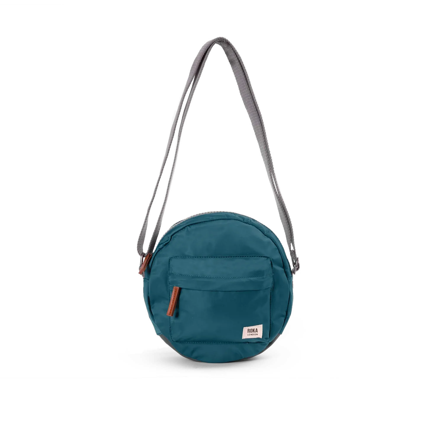 Roka London Paddington Small crossbody taske teal rund