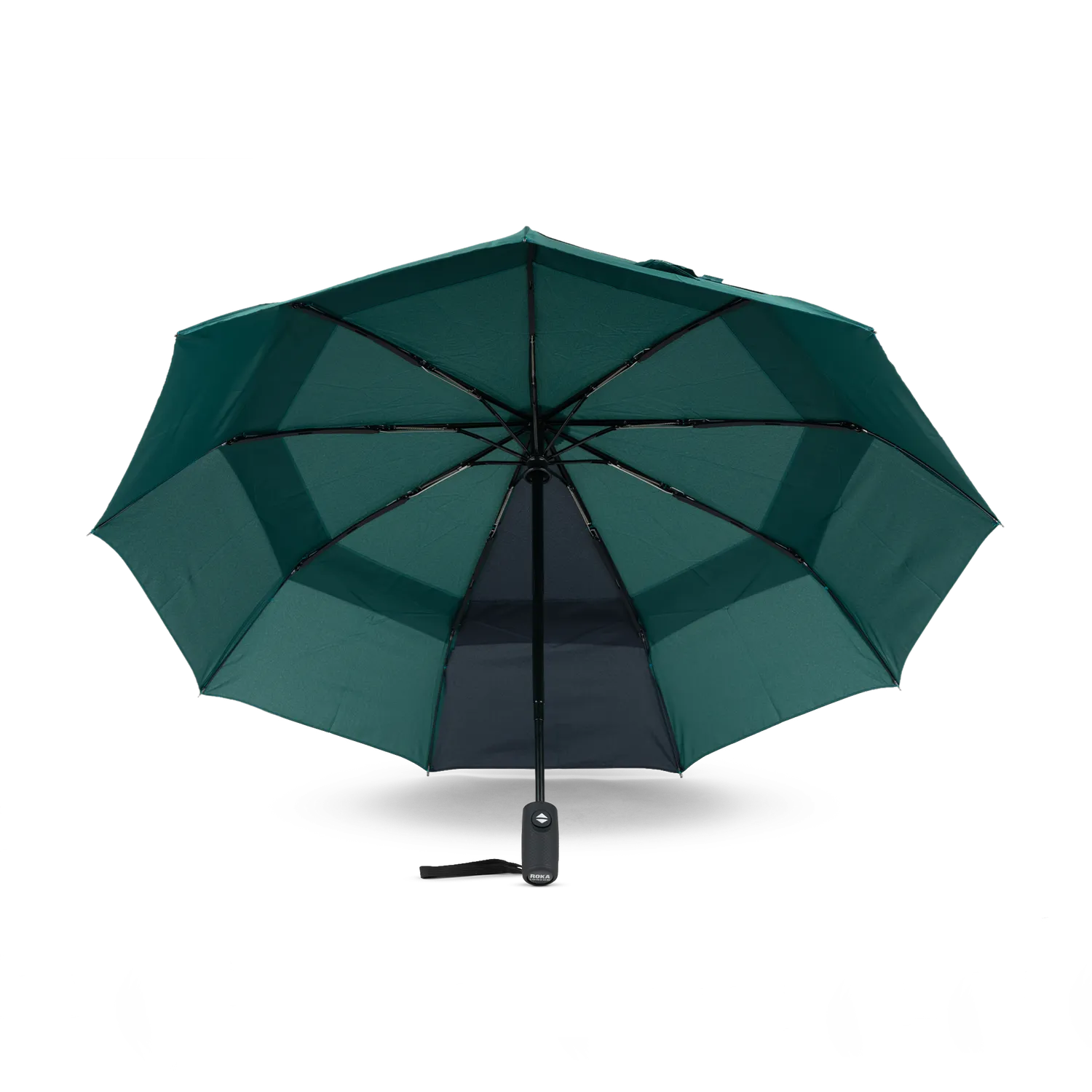 Roka London Waterloo Medium paraply Teal/Midnight vindtæt