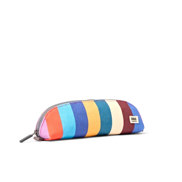 Roka London Tate pung Wide Stripe Multi Small bomuld