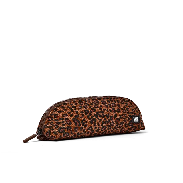 Roka London Tate pung Small Leopard Mini bomuld