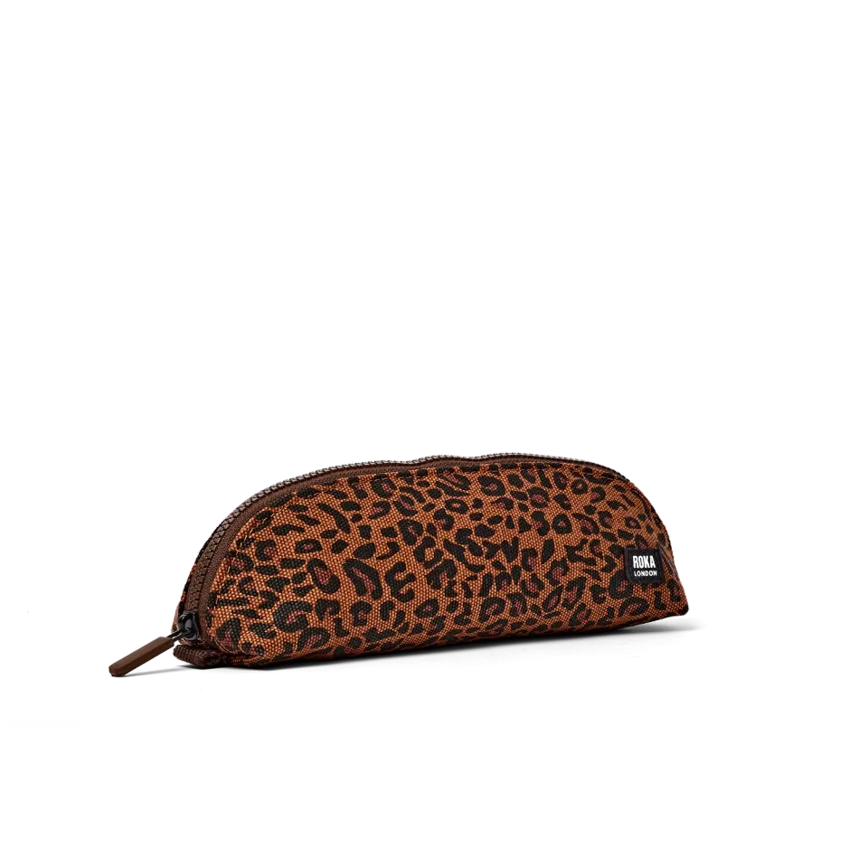Roka London Tate pung Small Leopard Mini bomuld