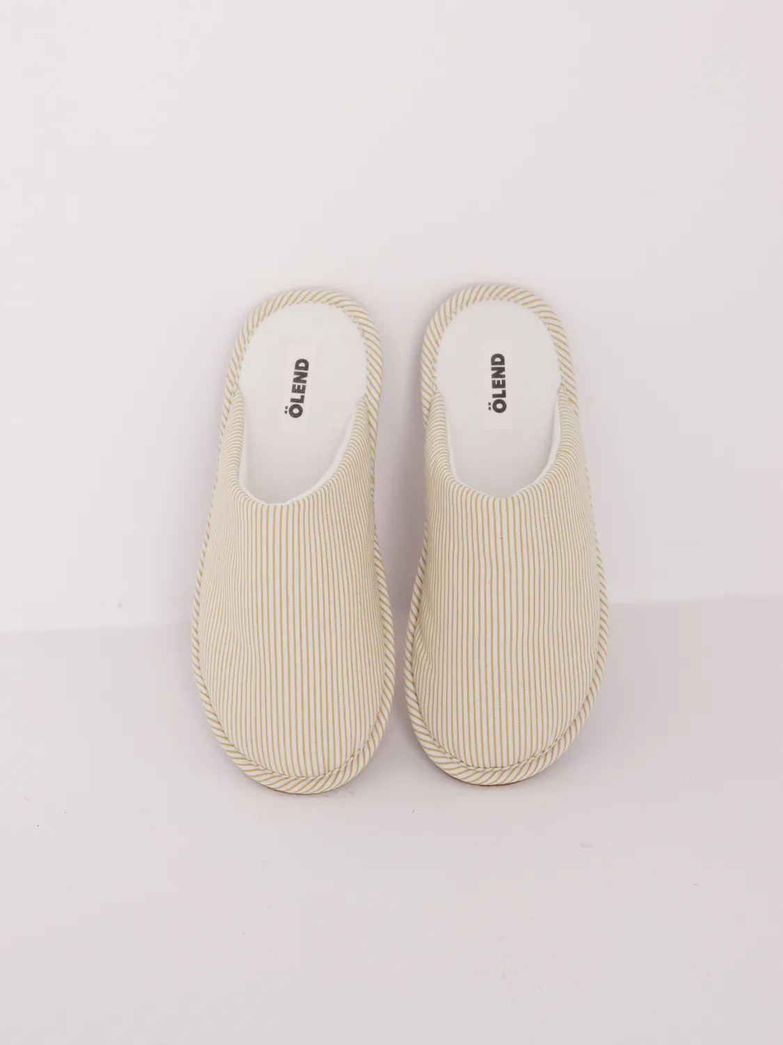 Olend Home hjemmesko Cotton Lime stripe bløde