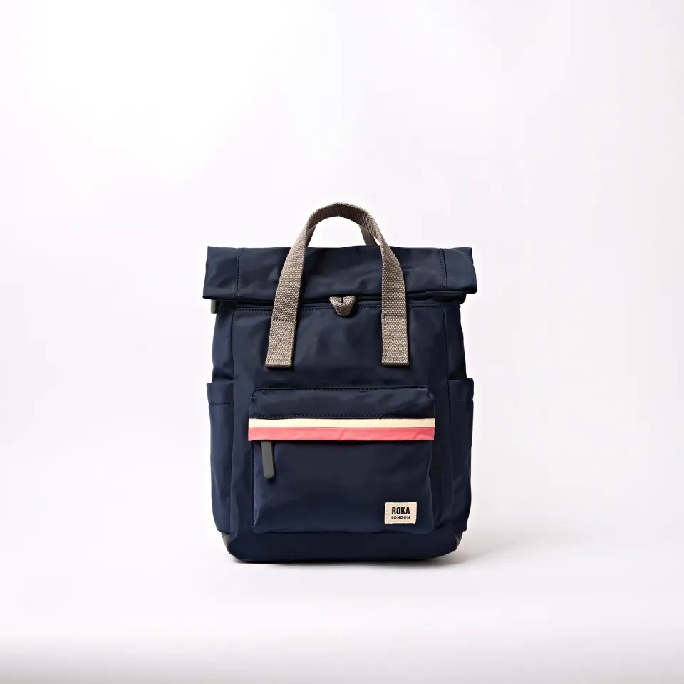 Roka London Canfield Roll Top rygsæk Midnight Stripe S 9,8 liter