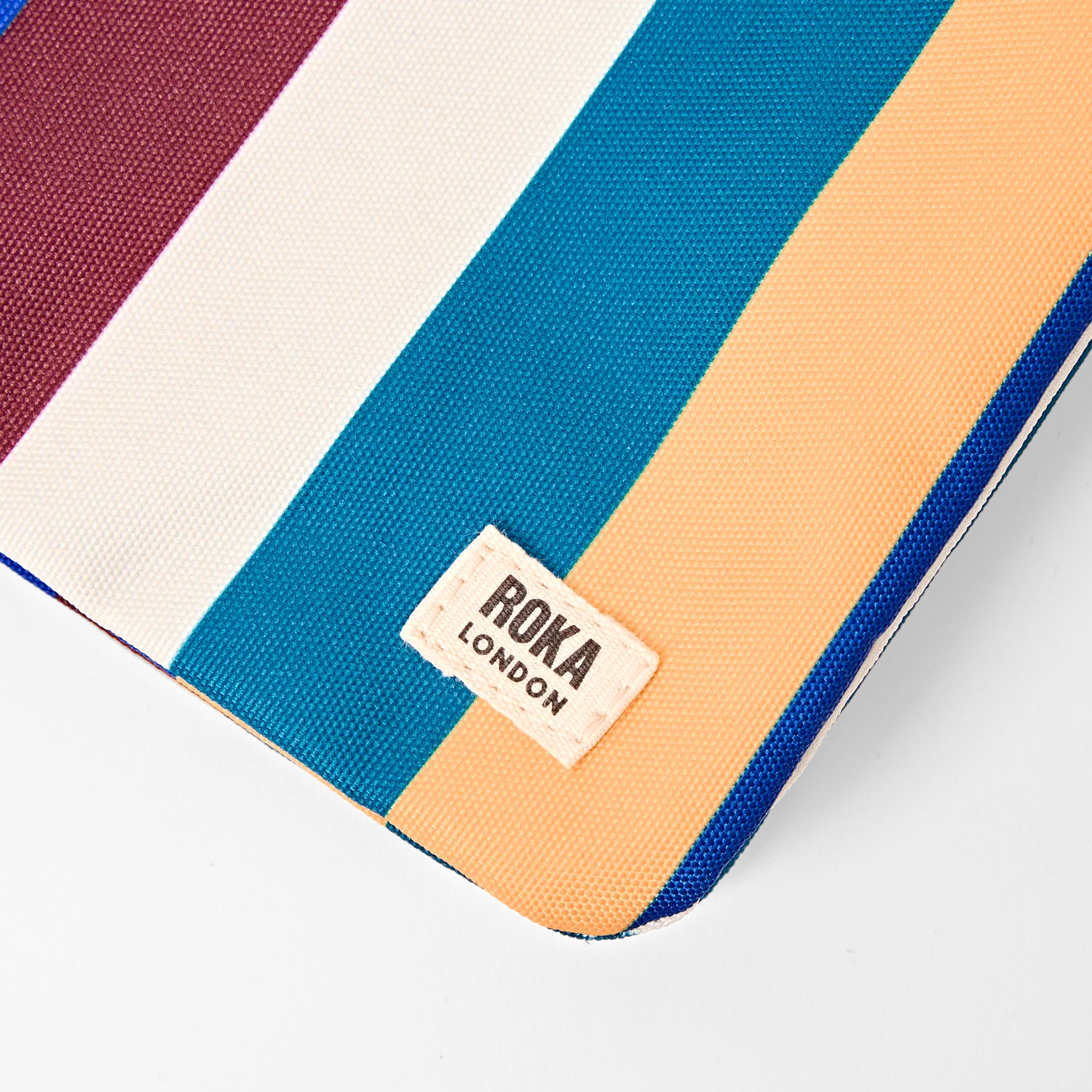Roka London Carnaby crossbody taske XL Multi Stripe pungtaske
