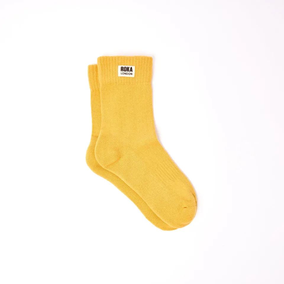 Roka London Wimbledon crew strømper Corn 36-42 bomuld