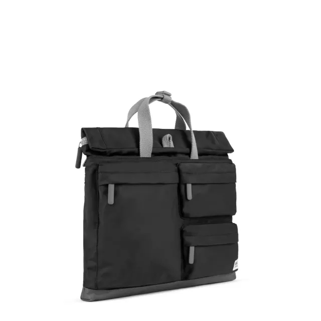 Roka London Blackfriars messenger Black Large med laptoprum