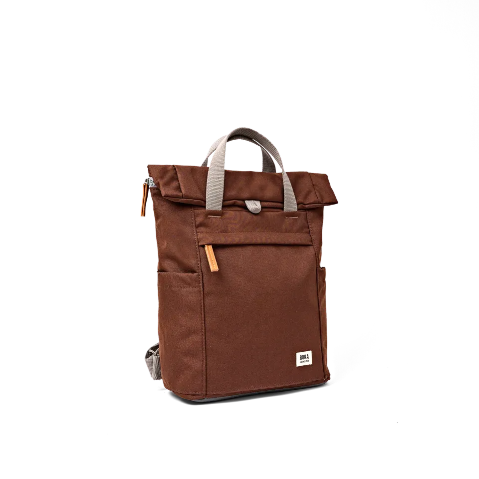 Roka London Finchley rygsæk Chocolate Medium laptoprum