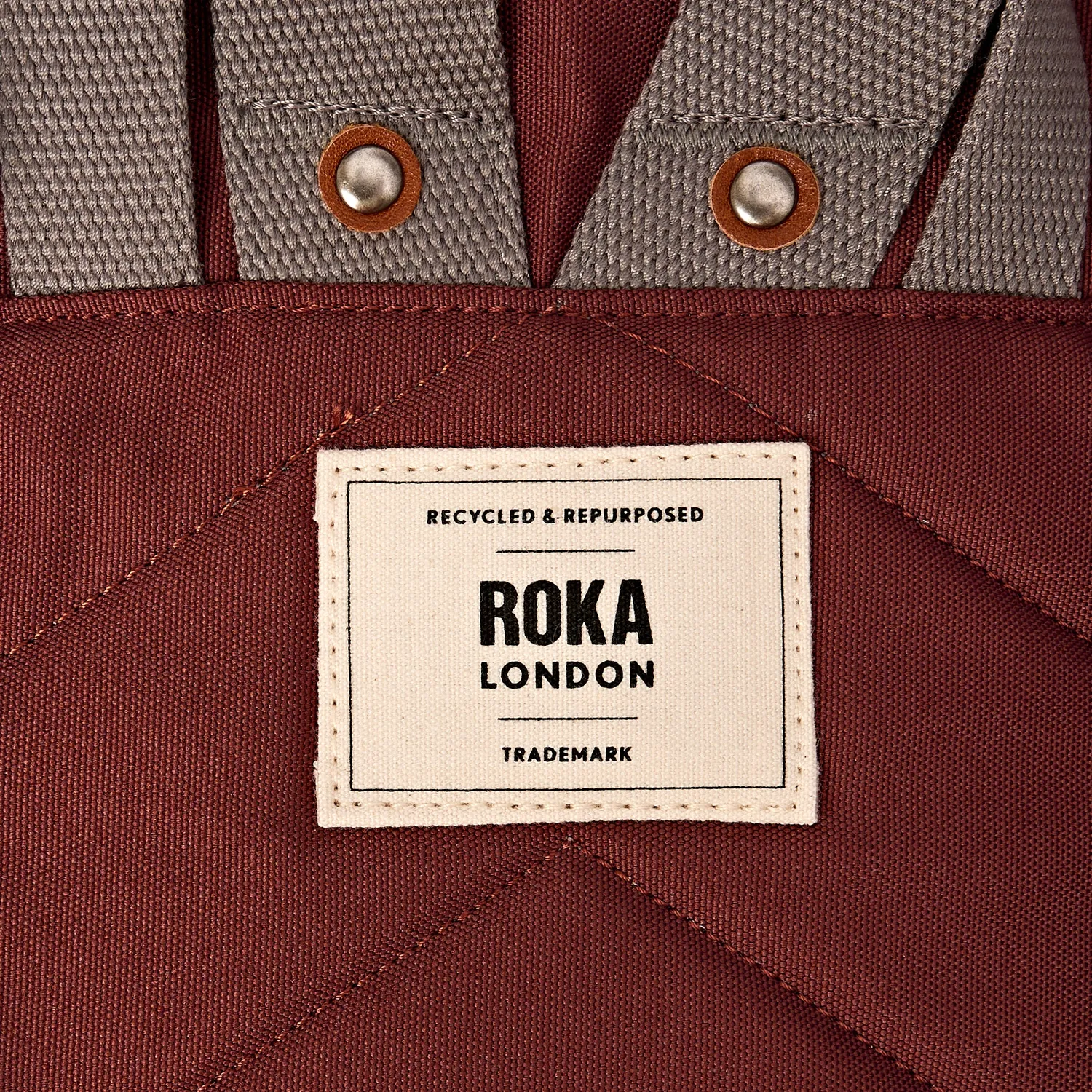 Roka London Canfield Roll Top rygsæk Small 9,8 liter Henna Stripe