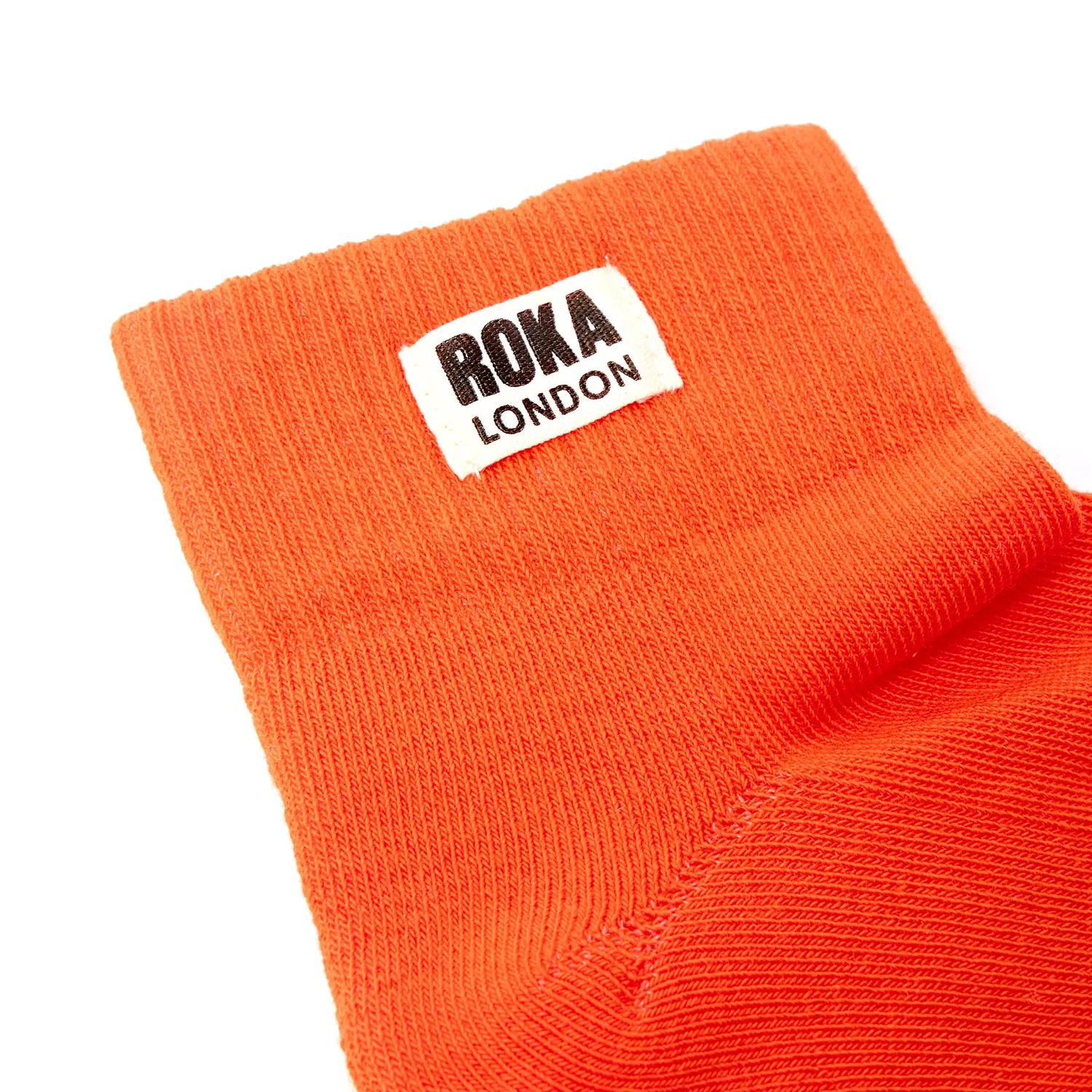 Roka London Wembley ankelstrømper jaffa orange dame bomuld