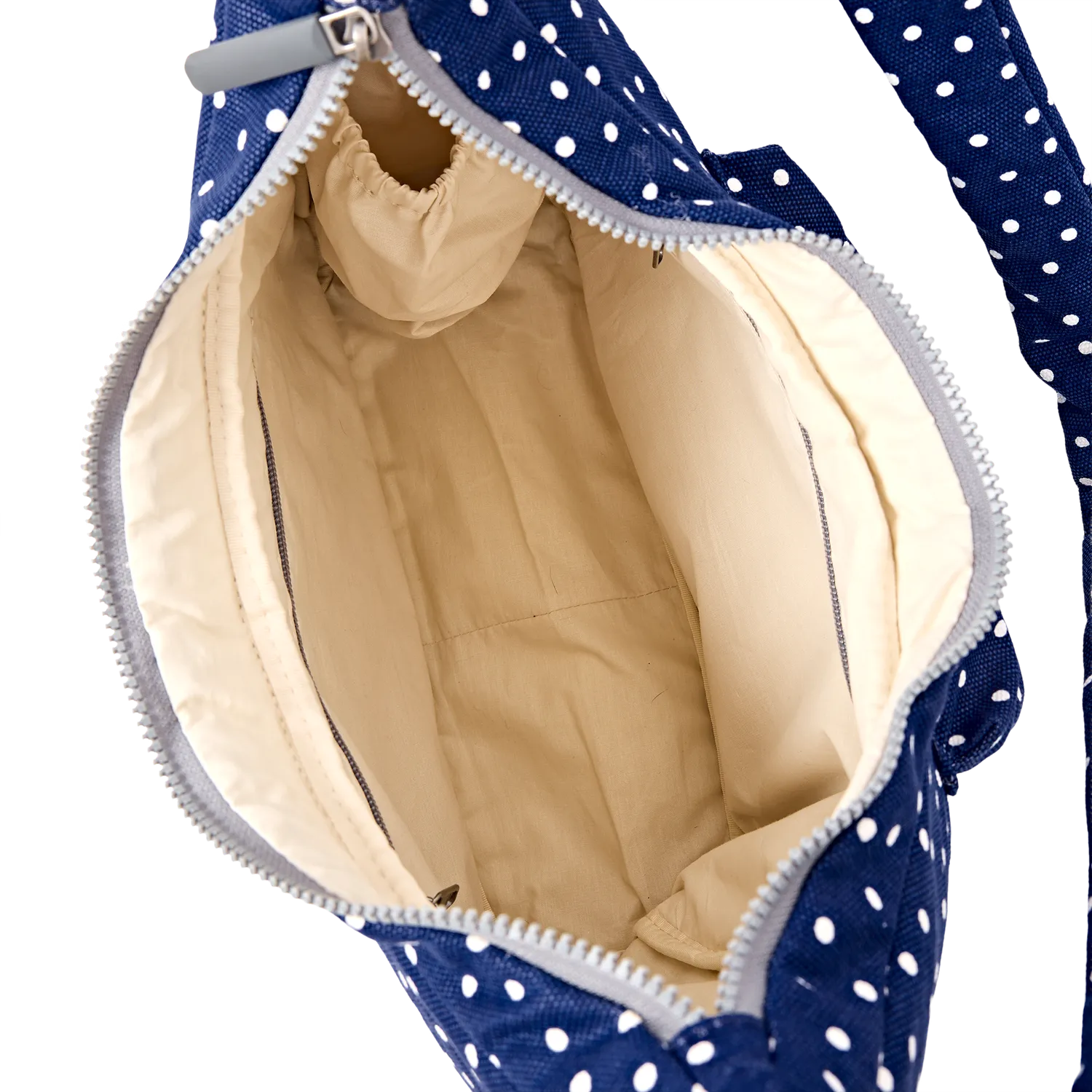 Roka London Belsize skuldertaske Navy Polka medium