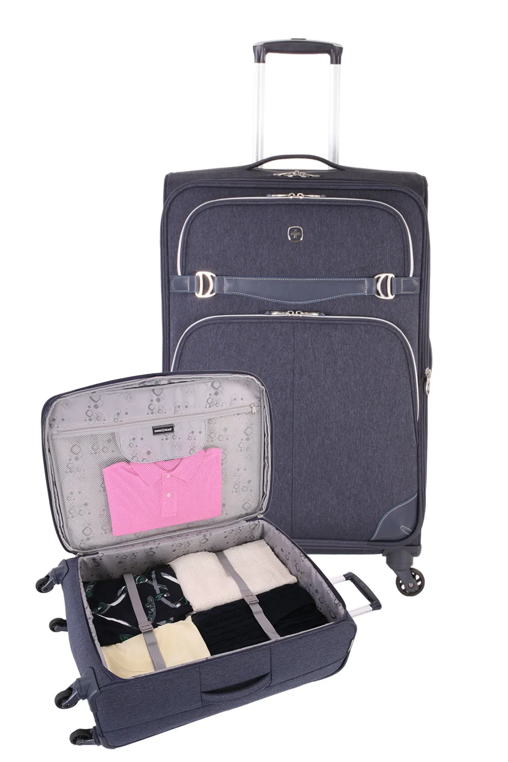 Swissgear 7660 kuffertsæt navy 2 dele med 4 hjul