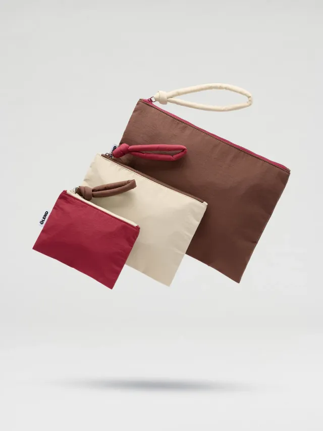 Ölend Pouch Sæt nylon brown sand cherry