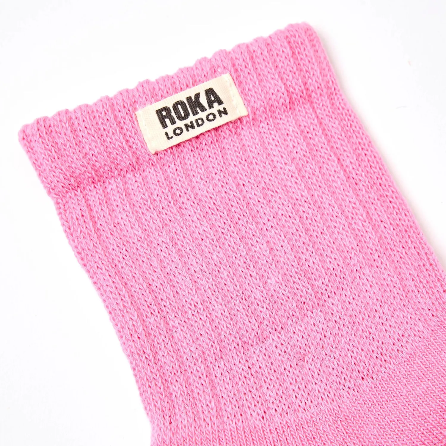 Roka London Windsor strømper pink carnation 36-42 bomuld
