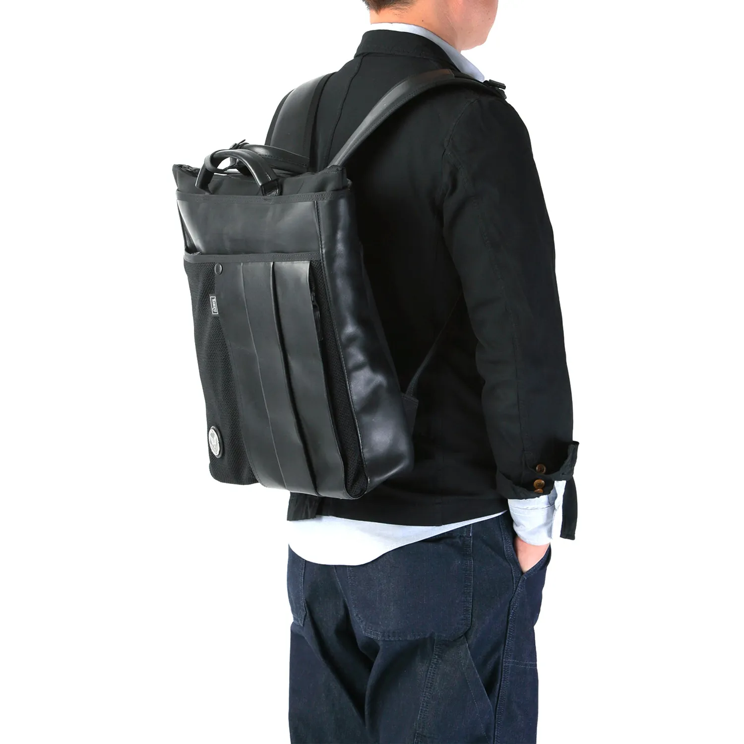 Harvest Label Custom Pelle HP-0203 rygsæk sort læder