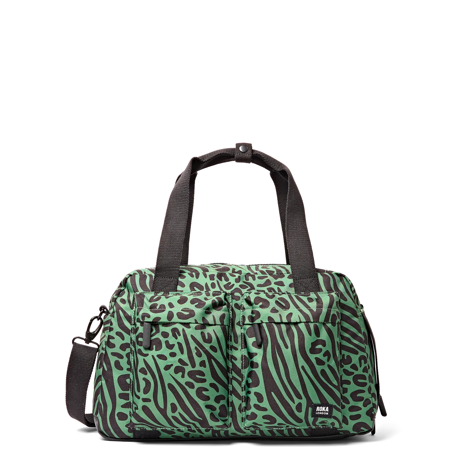 Roka London Gatwick Carry-On duffeltaske Mixed Animal Artichoke small