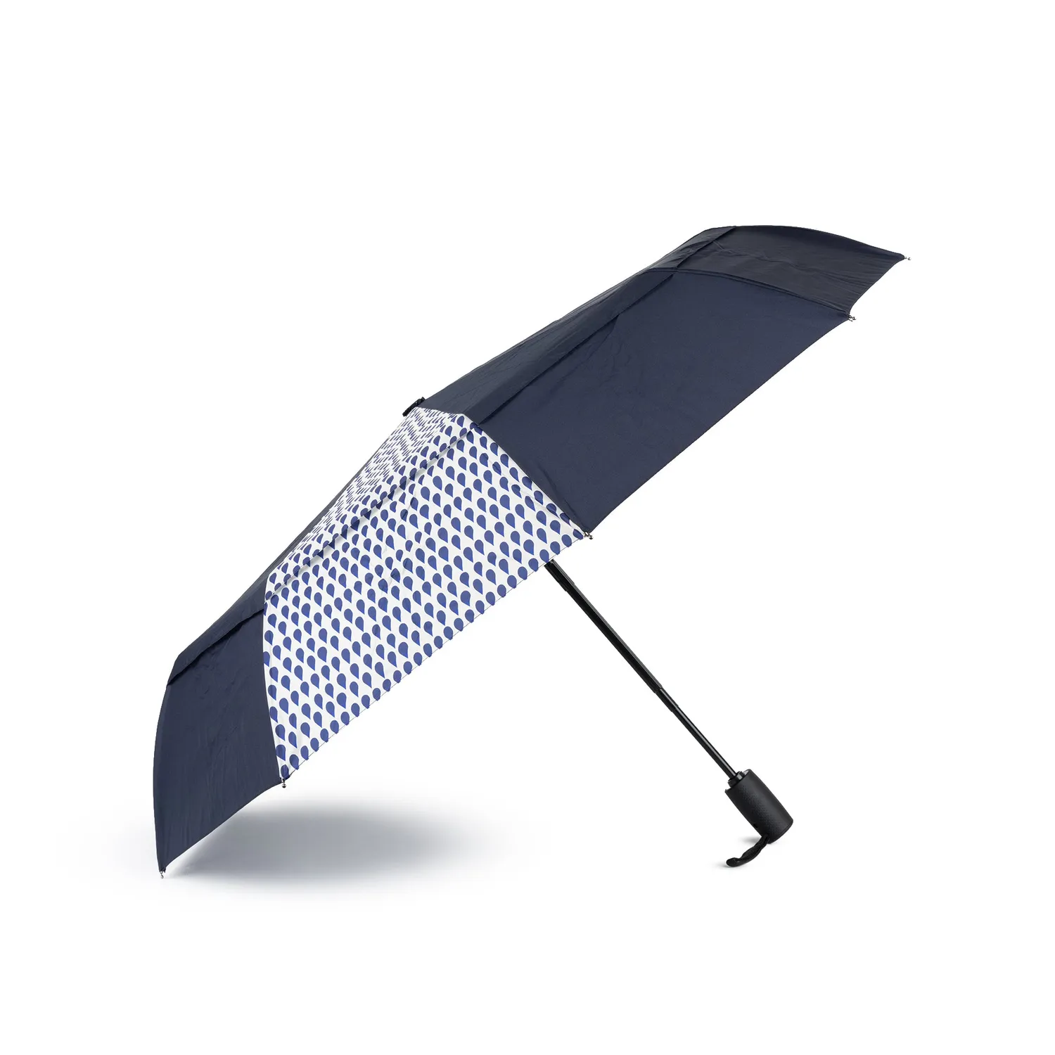 Roka London Waterloo Medium paraply Denim Rain storm