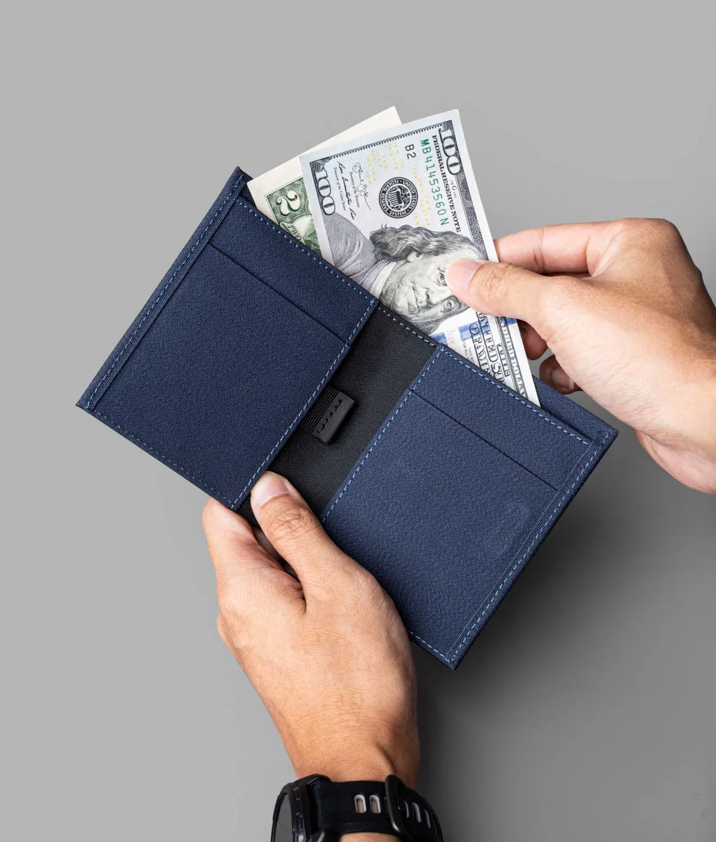 Alpaka ARK Bifold Cash Wallet pung blå Axoflux magnetluk