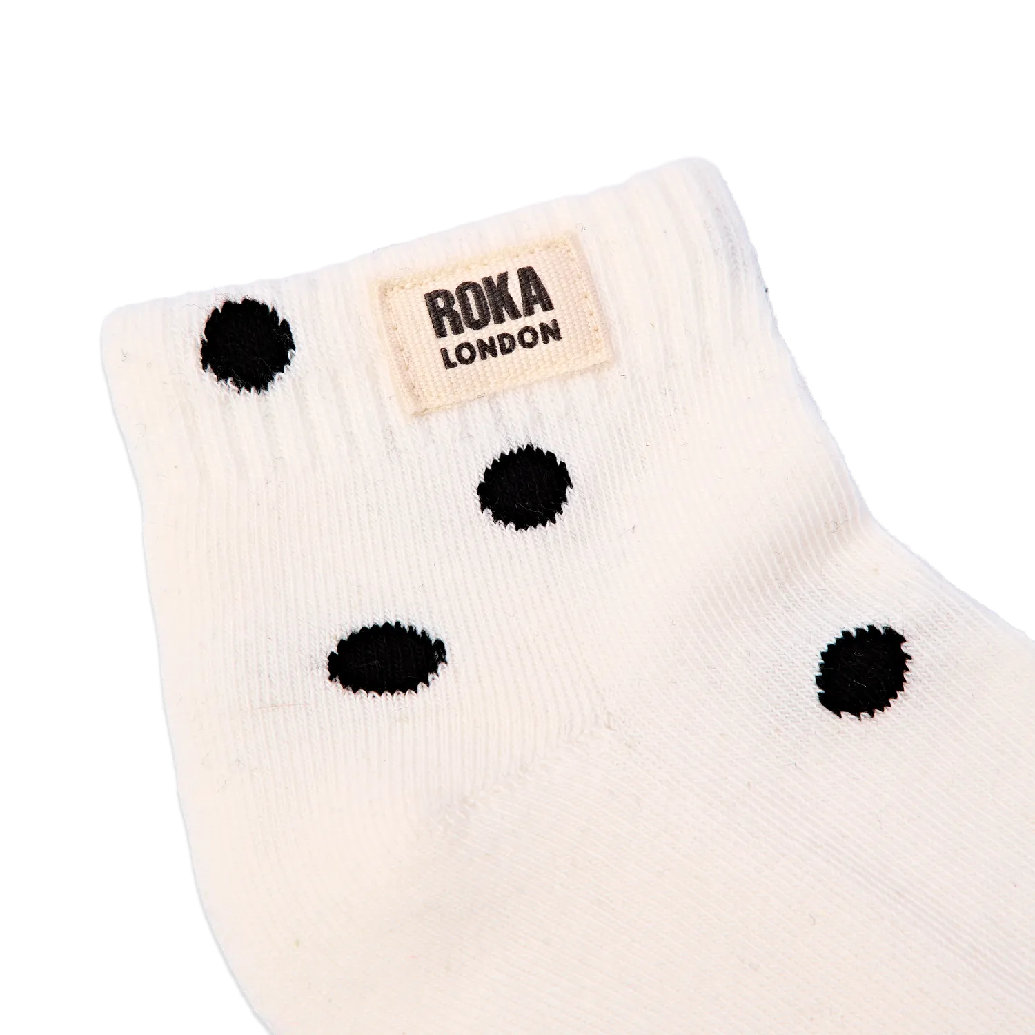 Roka London Wembley ankelstrømper Marshmallow Dot børn bomuld