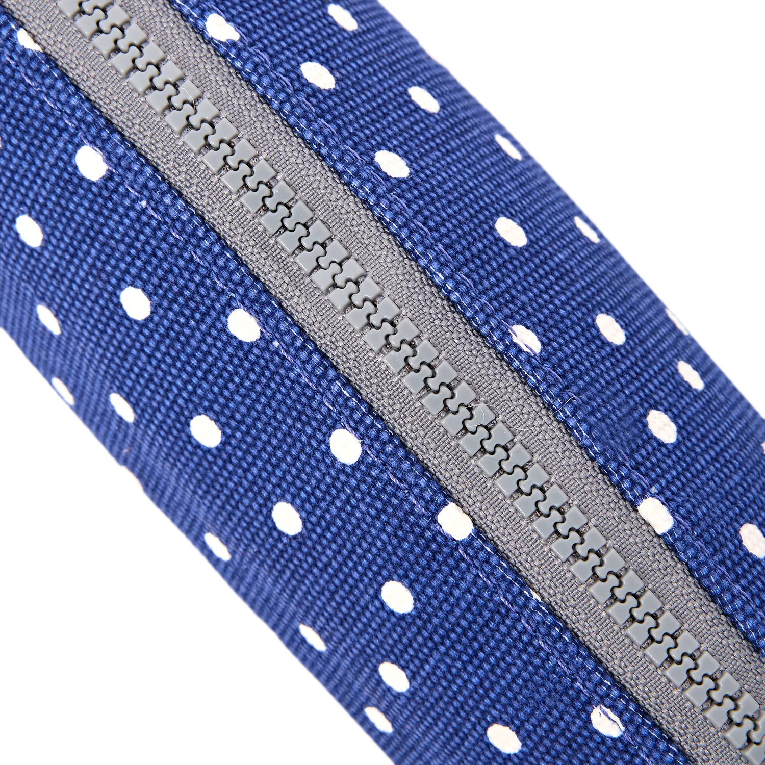 Roka London Tate Small pung Navy Polka bomuldslærred