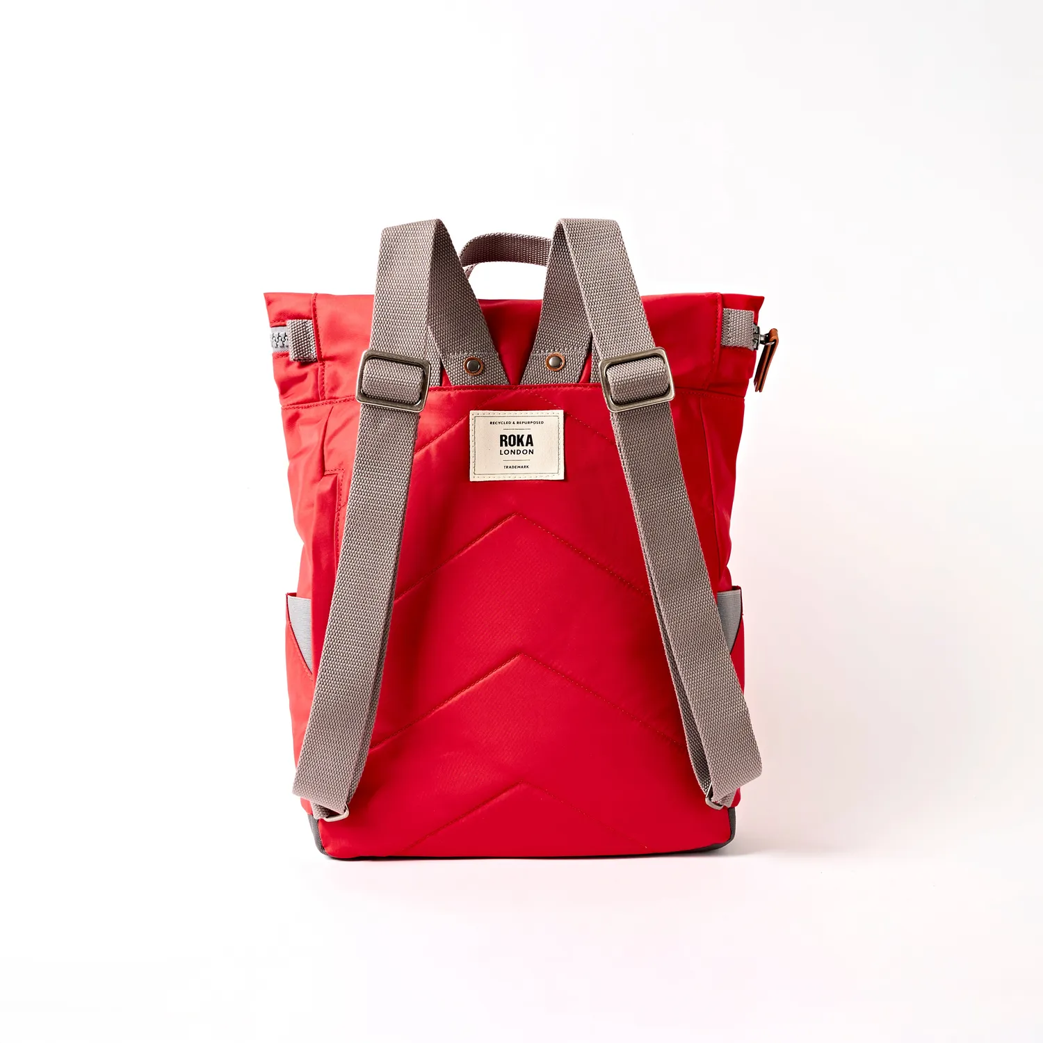 Roka London Canfield Roll Top rygsæk rød 16,4 liter