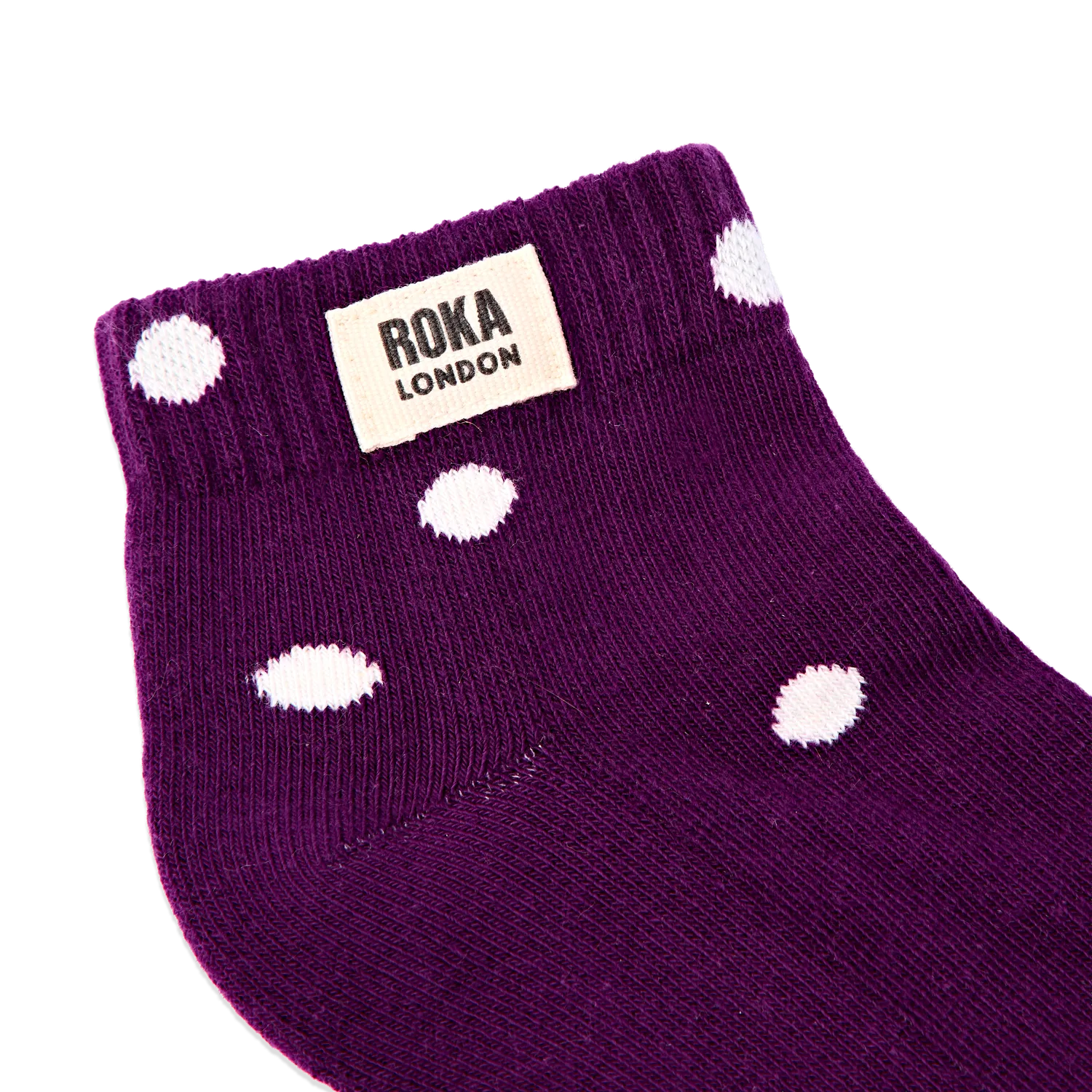 Roka London Wembley ankelstromper purple dot born