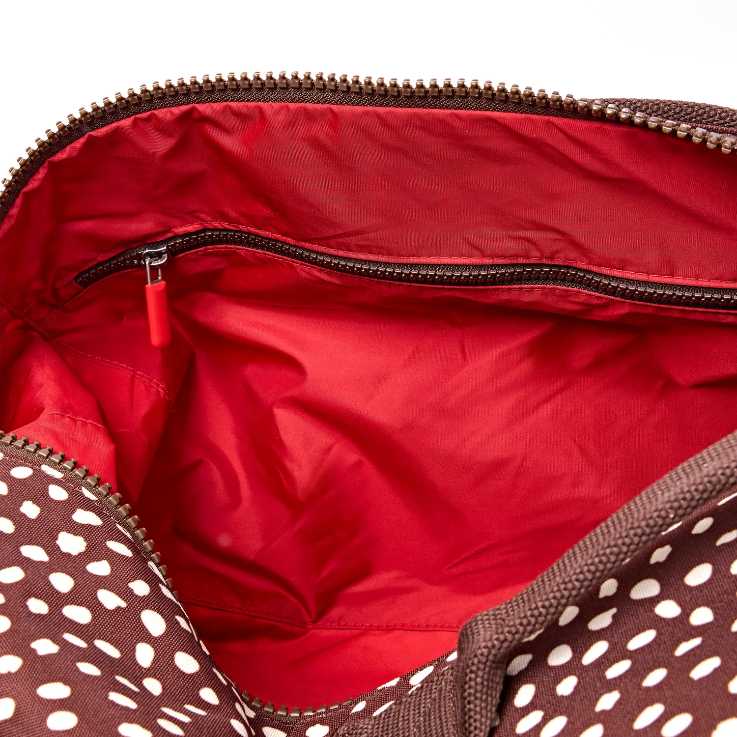 Roka London Heathrow duffelbag rygsæk large brun prik 50L