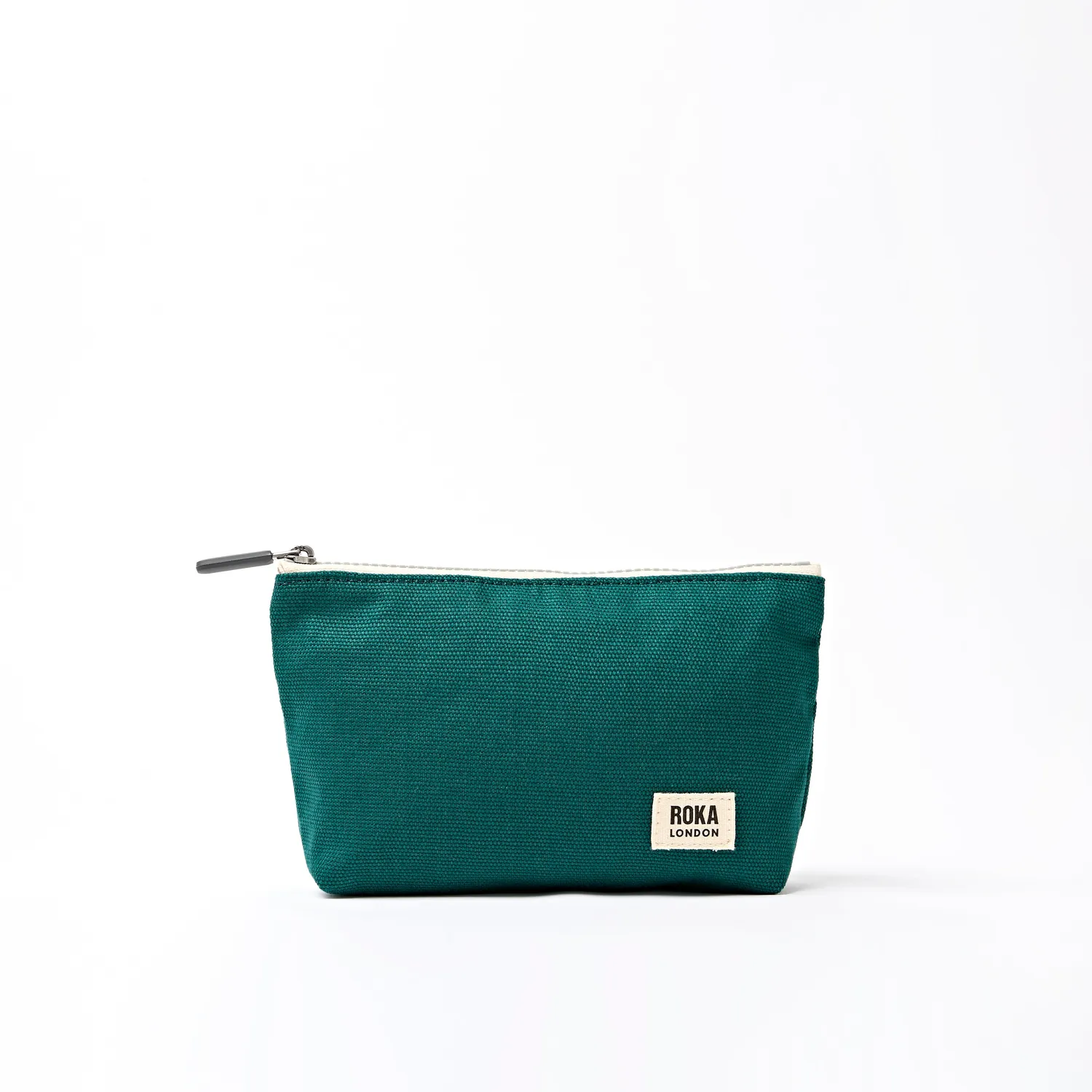 Roka London Maida Vale pouch Teal bomuldscanvas 2,2 liter