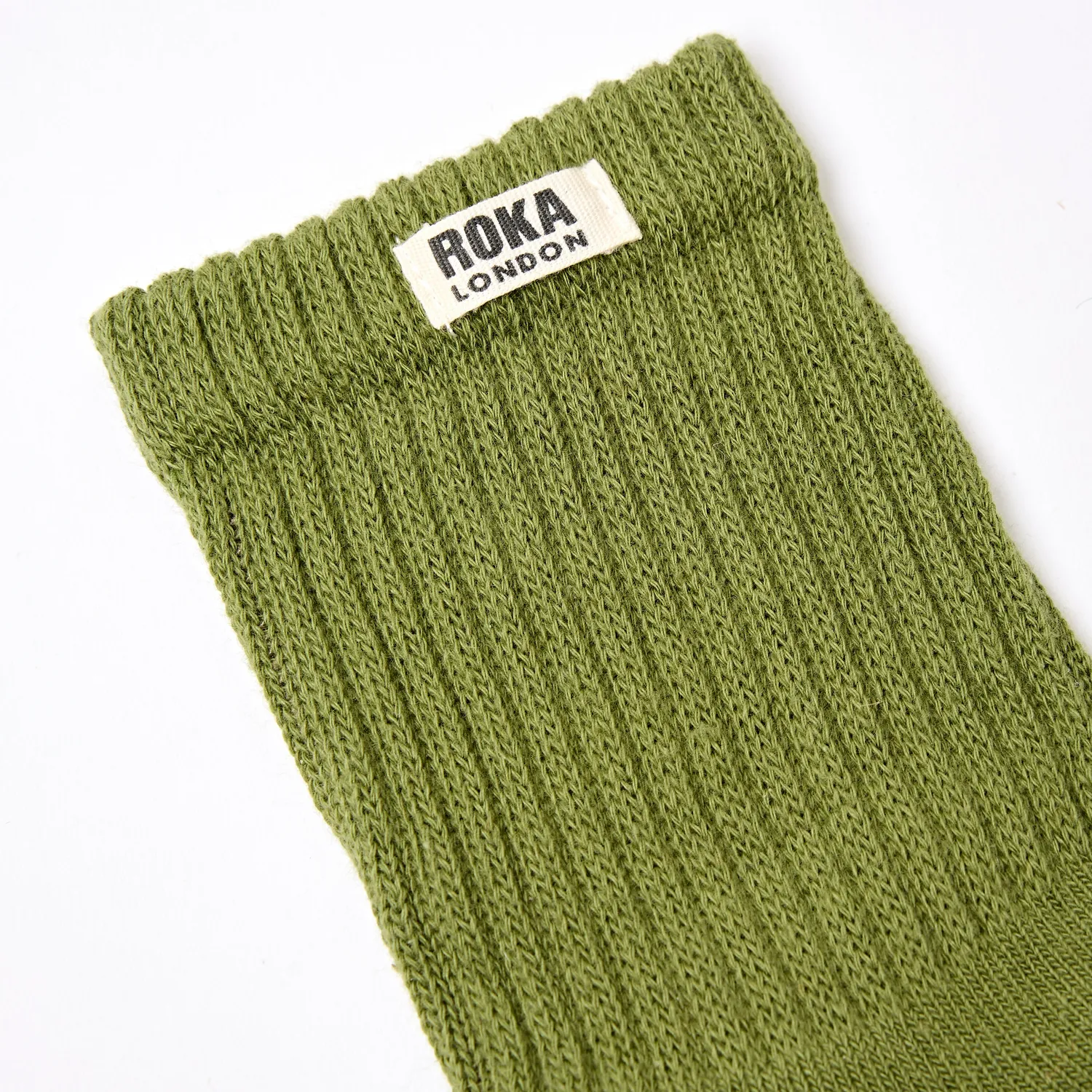 Roka London Windsor Crew sokker avocado EU 40-48 bomuld