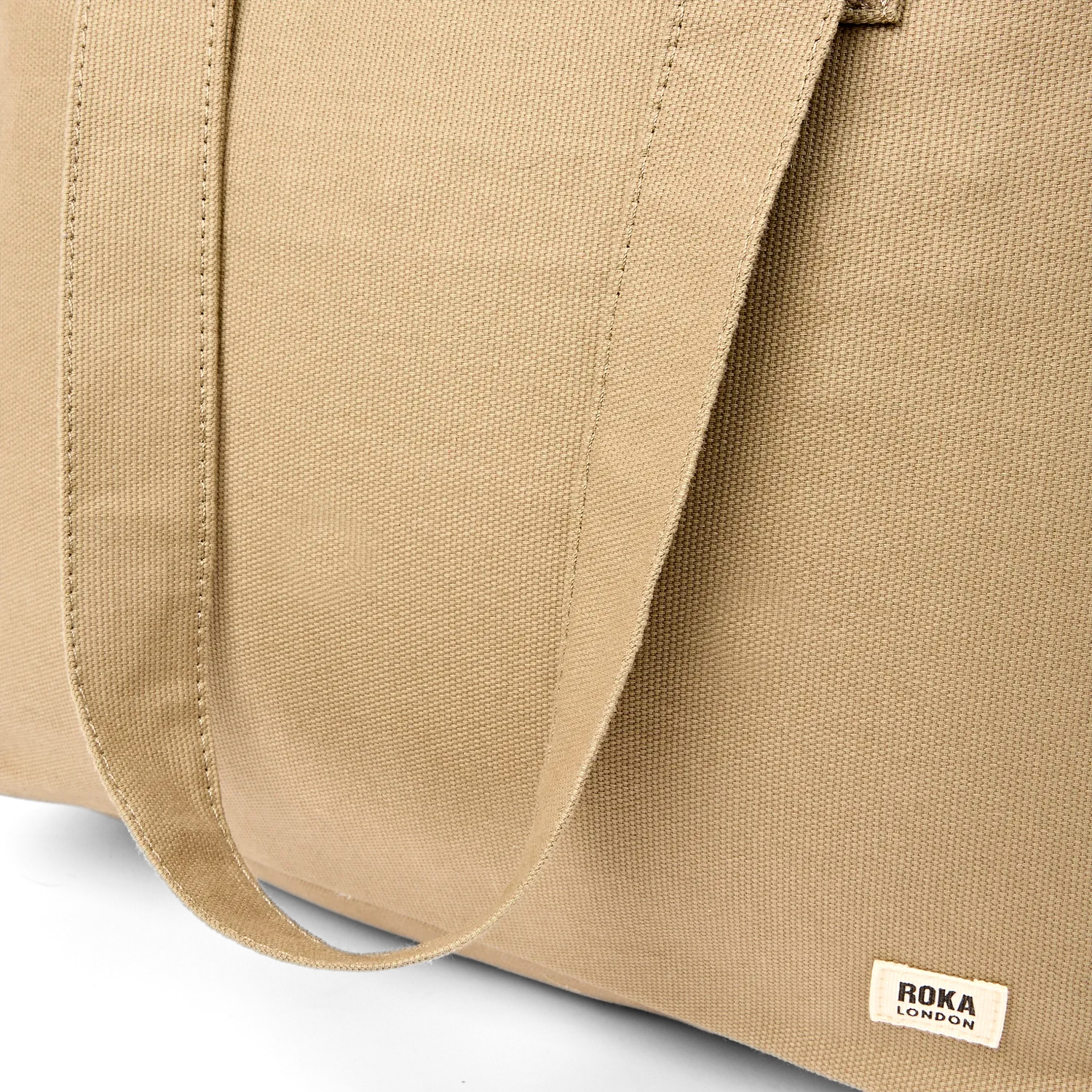 Roka London Sloane skuldertaske Safari Medium canvas