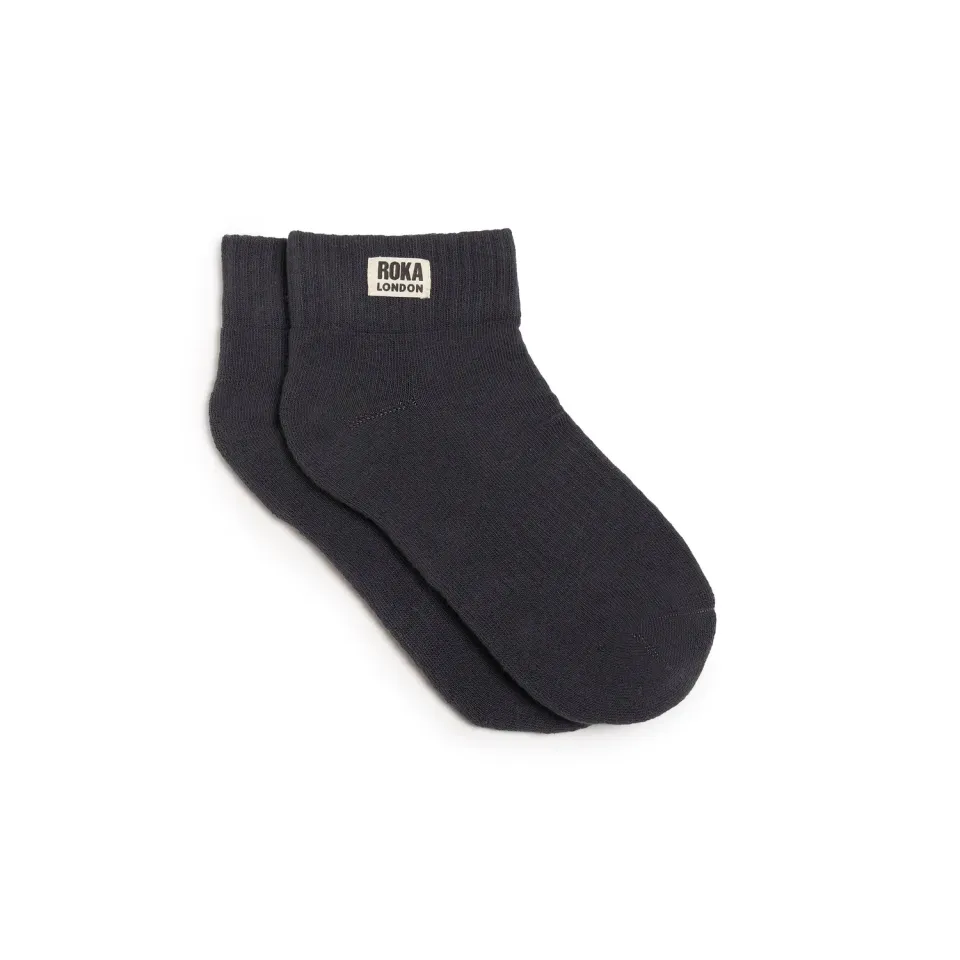 Roka London Wembley ankelstrømper faded black 36-42