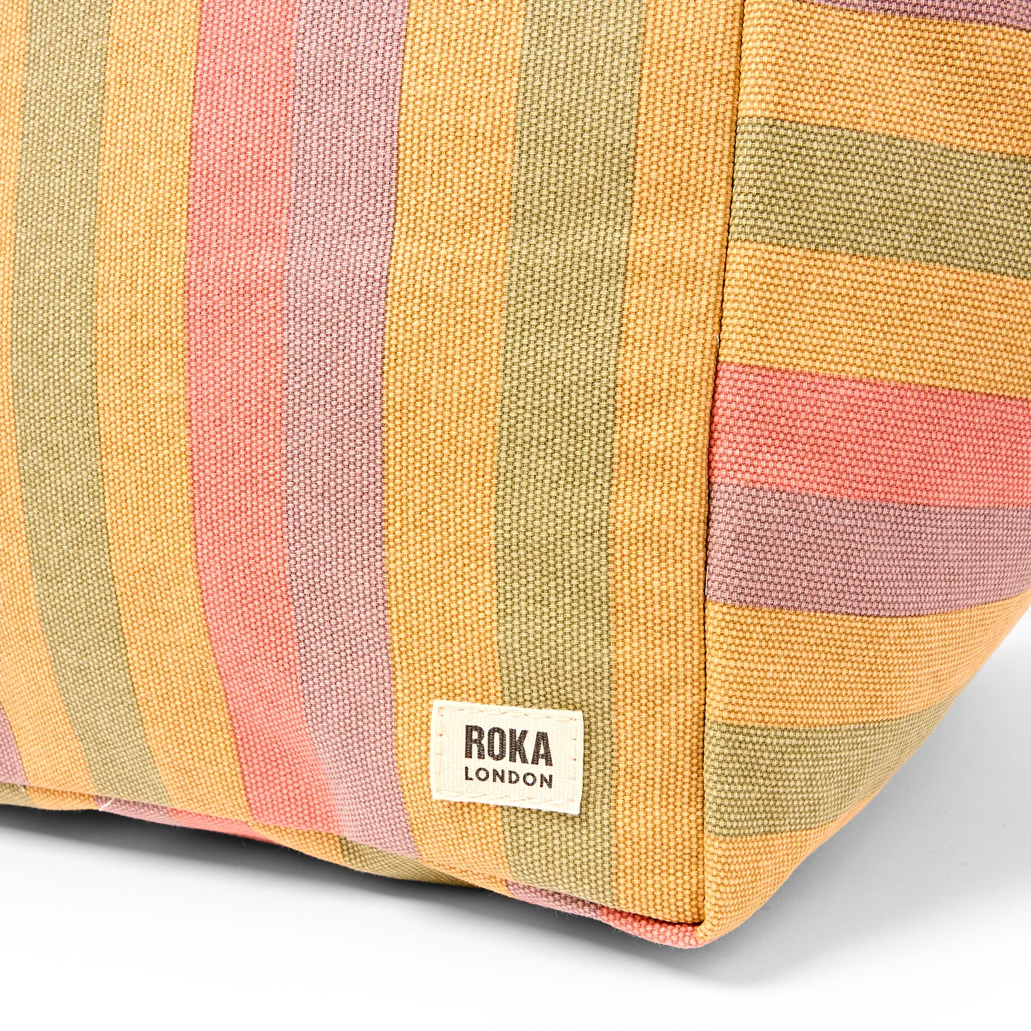 Roka London Marylebone Tote Large Faded Multi Stripe 43 liter