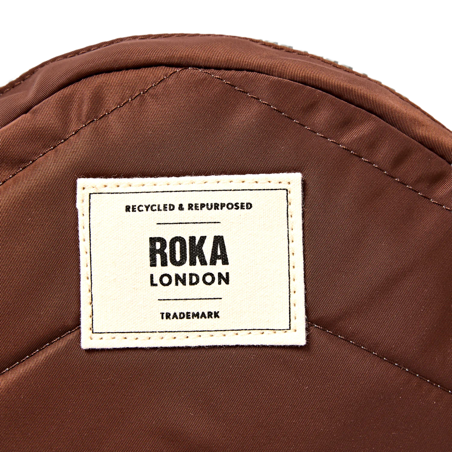 Roka London Paddington crossbody taske Small Rocky Road rund