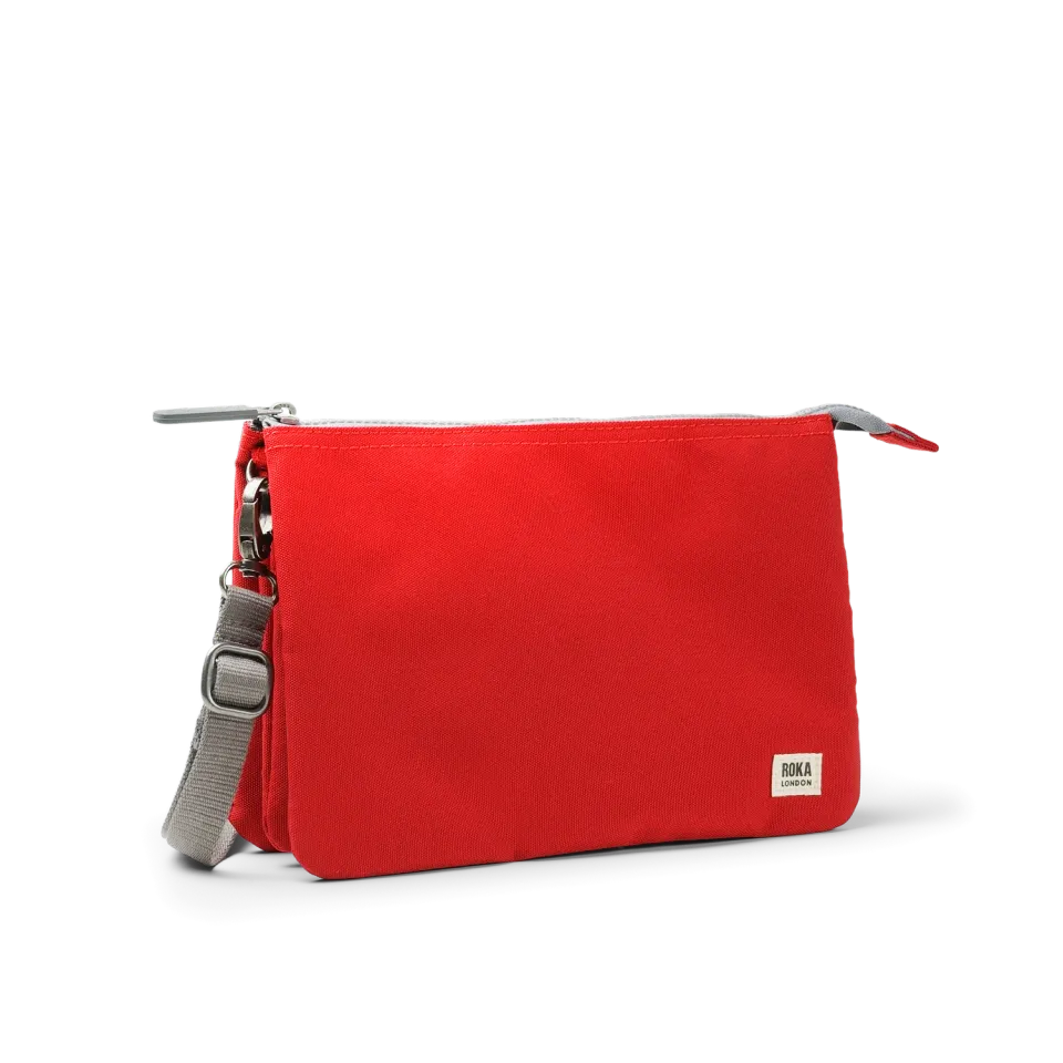 Roka London Carnaby XL crossbody pung Mars Red lærred