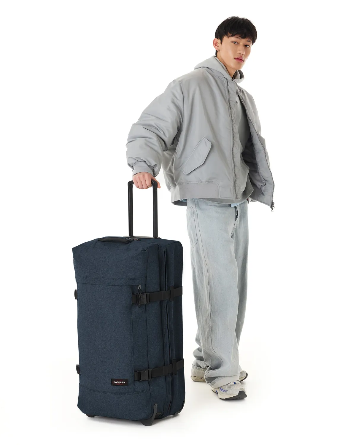 Eastpak Tranverz L kuffert Triple Denim large denimlook
