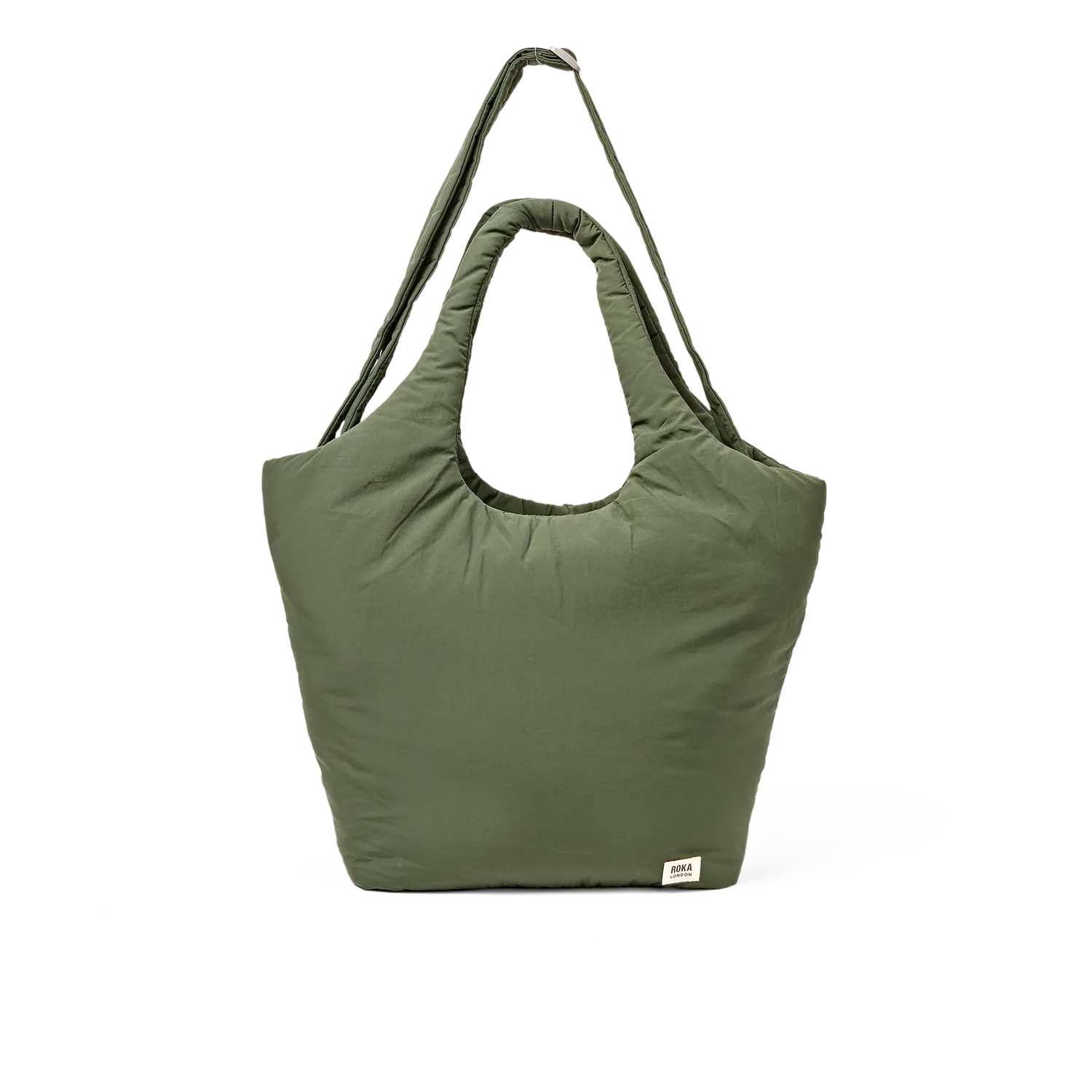 Roka London Oxford skuldertaske Olive M med laptoprum
