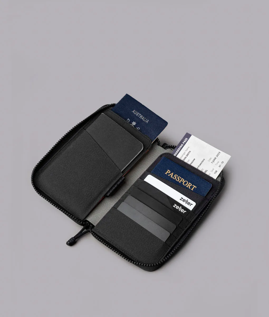 Alpaka Zip Passport Wallet pung sort pas