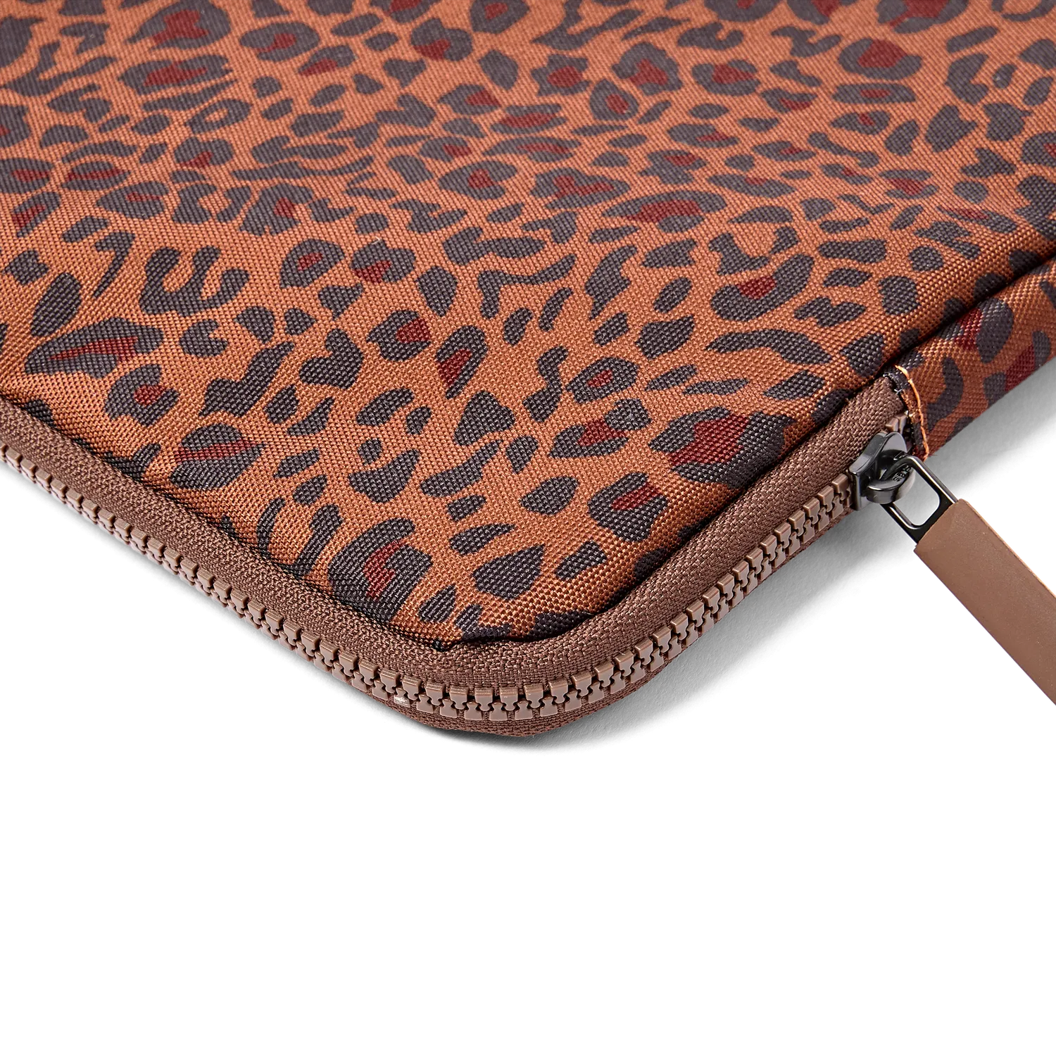Roka London Brick Lane laptop sleeve 14" mini leopard