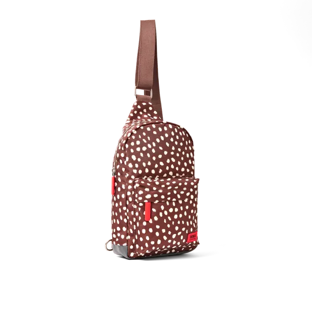 Roka Willesden skuldertaske Brown Dot Large 5,0 liter