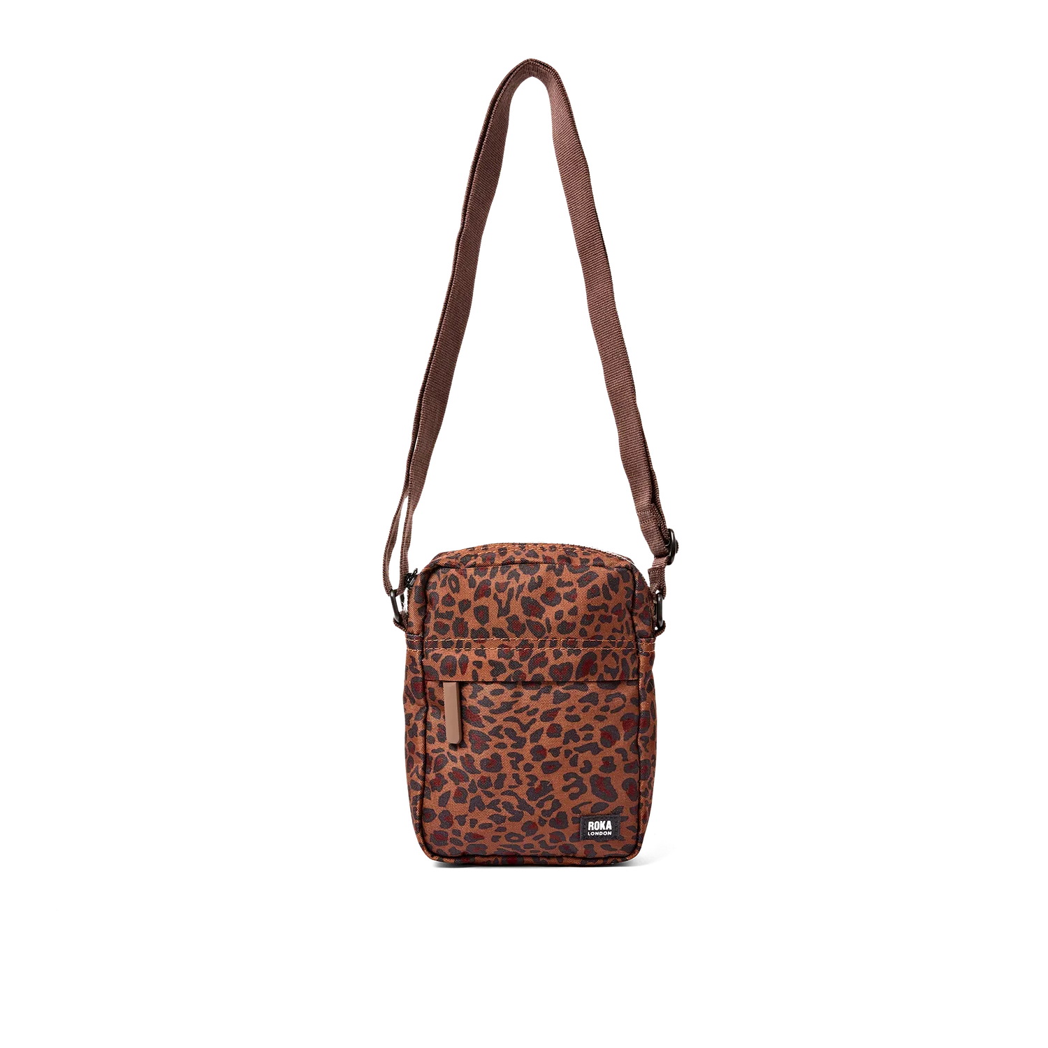 Roka London Bond Pocket crossbody taske Small mini leopard