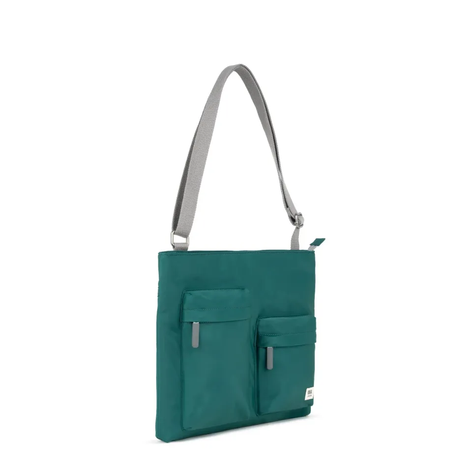 Roka London Moorgate messenger taske Teal laptop 15 tommer