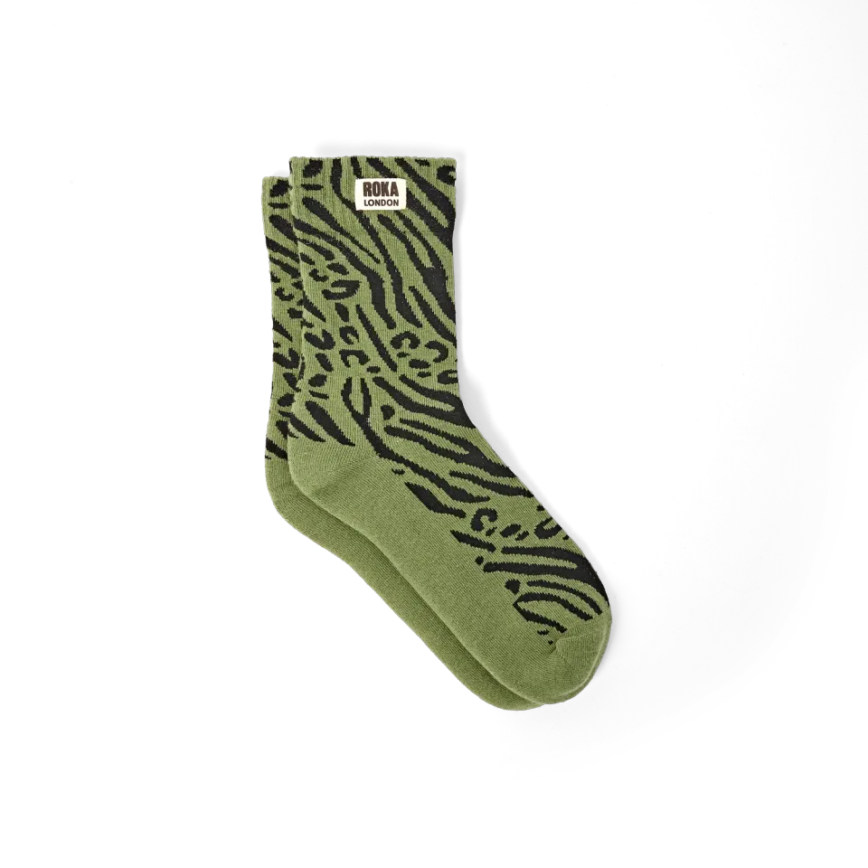Roka London Wimbledon crew sokker Green Animal 36-42