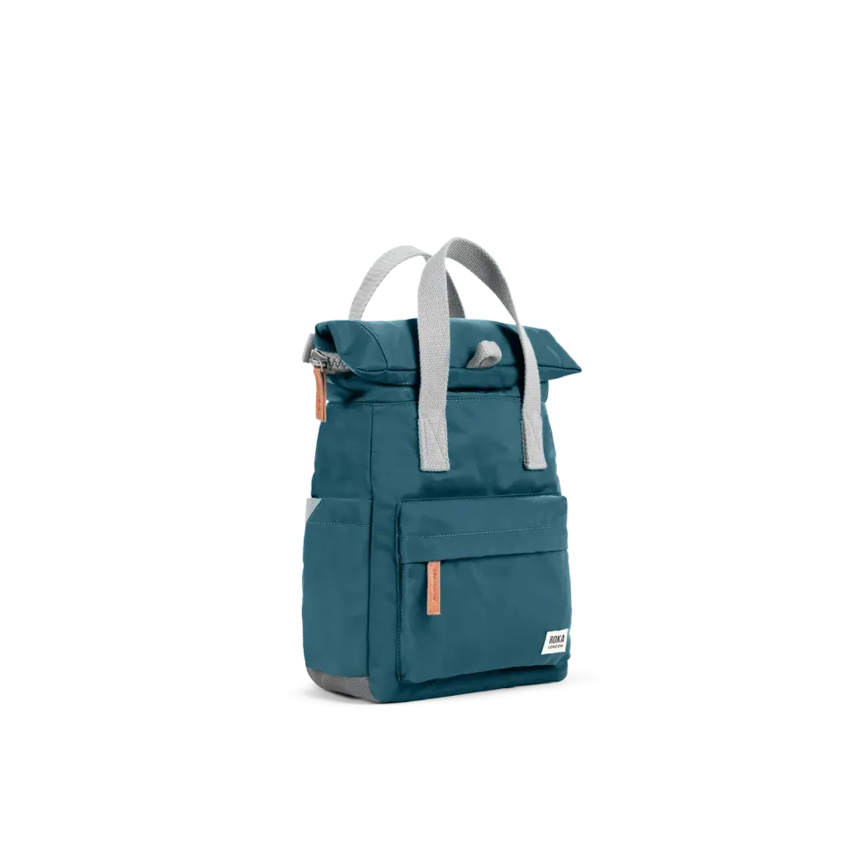 Roka London Canfield rygsæk teal nylon vandafvisende large